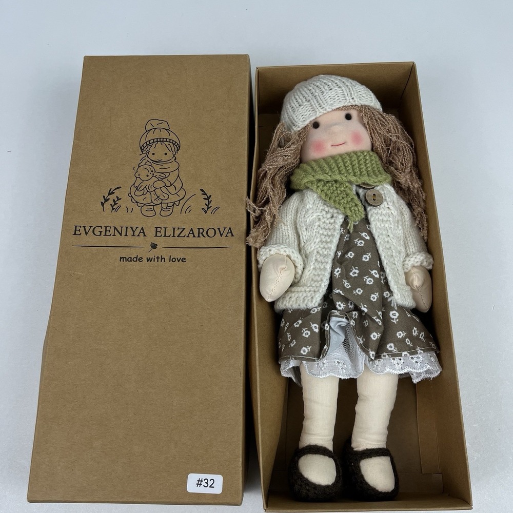 Evgeniya Elizarova Waldorf Style Felted Cloth Girl Doll Crochet Outfit NIB #32